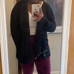 black cardigan